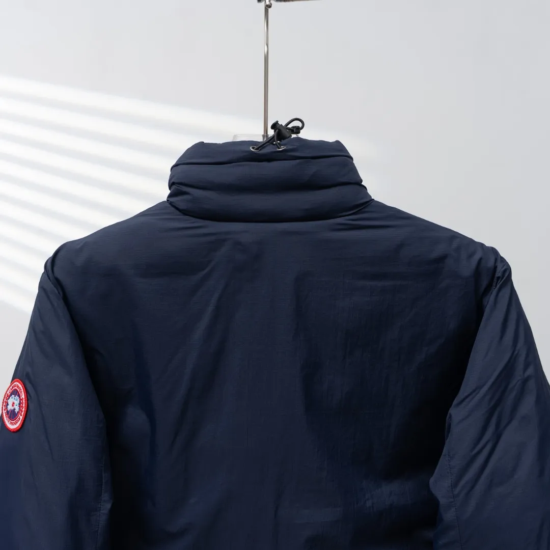 P880 CANADA GOOSE丨Canada Goose 5079 single zipper sleeve logo stand collar down jacket Color: Dark Blue Size: S-XXL